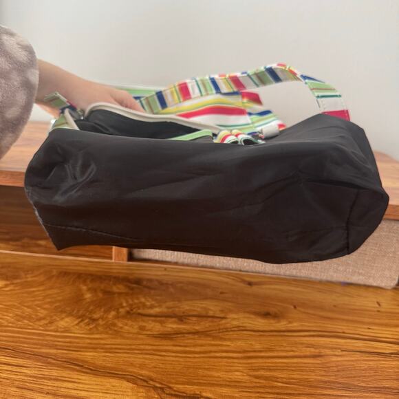 Festival Purse Colorful Colorful Stripe 90s Pockets Concert Travel Shoulder Bag - Picture 8 of 10